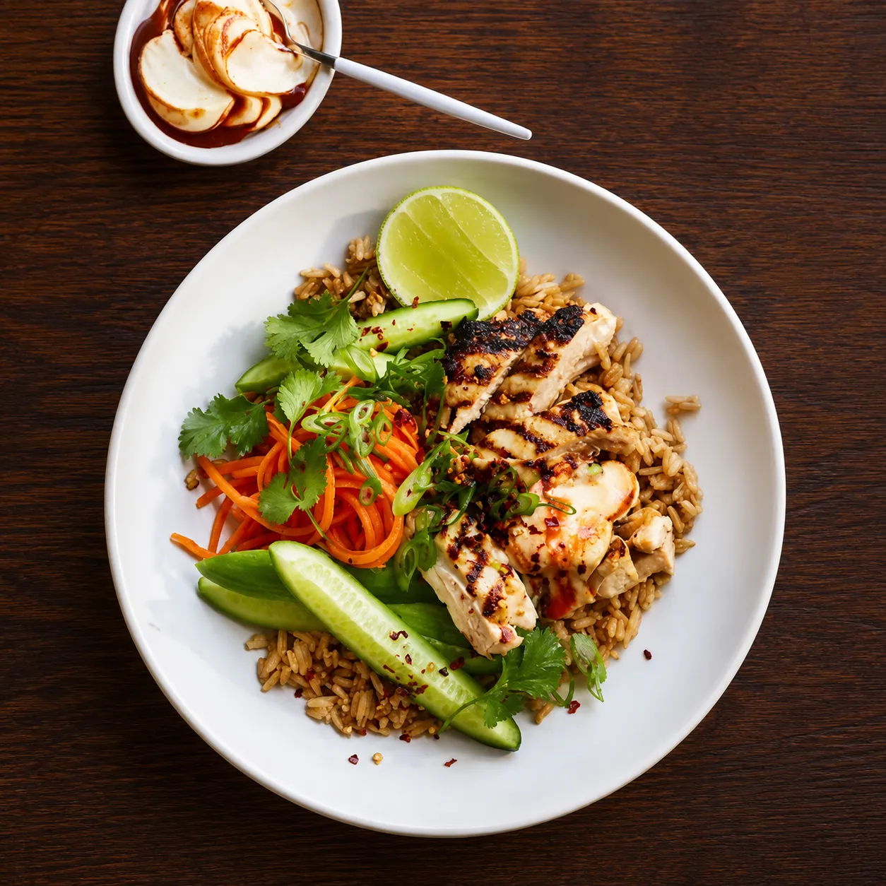 Vietnamese Lemongrass Chicken Rice Bowl at Dak Land Restaurant - Vietnamese food in Warman, Saskatchewan